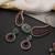 Emerald green ruby pink zirconia choker set