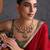Gold plated multicolor temple motif necklace set