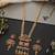Gold plated multicolor temple mofit pendant necklace set