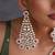 Gold plated red polki dangler earrings
