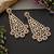Gold plated red polki dangler earrings