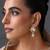 Gold plated polki stud earrings