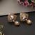 Gold plated polki stud earrings