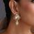 Gold plated polki stud earrings