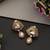 Gold plated polki stud earrings