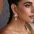 Gold plated polki stud earrings