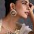 Gold plated multicolor polki stud earrings