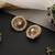 Gold plated multicolor polki stud earrings