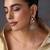 Gold plated multicolor polki jhumka earrings