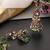 Gold plated multicolor polki jhumka earrings