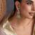 Gold plated multicolor polki jhumka earrings