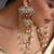 Gold plated multicolor polki dangler earrings