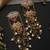 Gold plated multicolor polki dangler earrings
