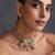 Gold plated multicolor polki choker set