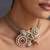 Gold plated multicolor polki choker set