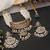 Gold plated white jadau choker set