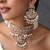Gold plated white jadau choker set