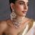 Gold plated white jadau choker set