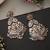 Gold plated multicolor jadau dangler earrings