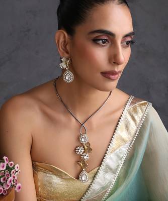 Gold plated polki hasli necklace set 1
