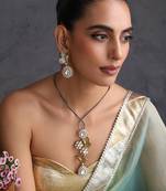 Gold plated polki hasli necklace set