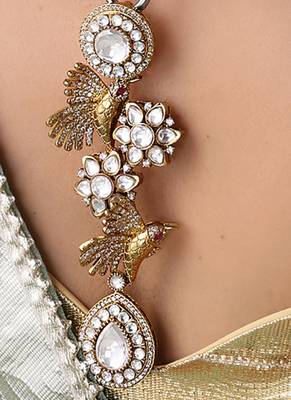 Gold plated polki hasli necklace set 3