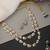 Gold plated multicolor jadau layered necklace set