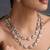 Gold plated multicolor jadau layered necklace set