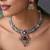 Ruby red polki hasli necklace set