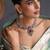 Ruby red polki hasli necklace set