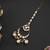 Gold plated beaded polki maang tikka