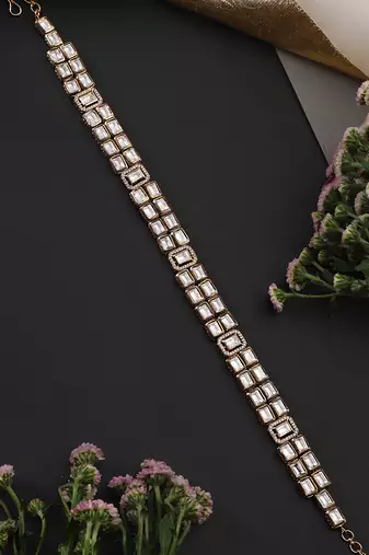 Gold plated polki sheeshphool