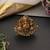 Gold plated ruby red temple motif hair pin