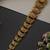 Gold plated multicolor temple motif long hair pin