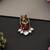 Gold plated ruby red polki brooch