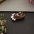 Gold plated ruby red polki brooch