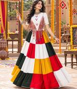 Multicolor Letest Chaniya Choli for Navratri and Garba- Full stitched free size