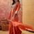 Orange embroidered french crepe short kurti set
