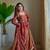Dusty rose moss chiffon kurta with chanderi bottom & dupatta set