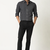 Men's Stripes Printed Casual Wear Spread Coller Black Shirt