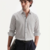 Men's Stripes Printed Casual Wear Spread Coller White Shirt