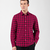 Men's Blue Checkered Designer Fashionable Red Shirt