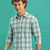 Men's Green Checkered Printed Casual Shirt