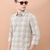 Orange Casual Printed Chaeckered Men's Shirt