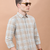 Orange Casual Printed Chaeckered Men's Shirt