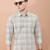 Orange Casual Printed Chaeckered Men's Shirt