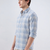 Men's Checkered Sky Blue Shirts