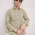 Yellow Checkered Casual Designer Men's Shirt