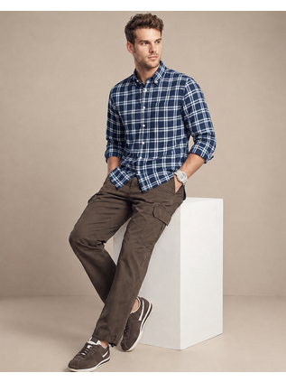 Blue Checkered Printed Casual Designer Men's Shirt 2