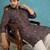 Men’s violet silk blend printed kurta with trouser set – stylish ethnic wear for wedding & festive occasions